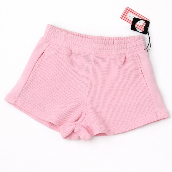 Better Together Other - Better Together Pink Waffle Knit Lounge Shorts NWT Size Large
